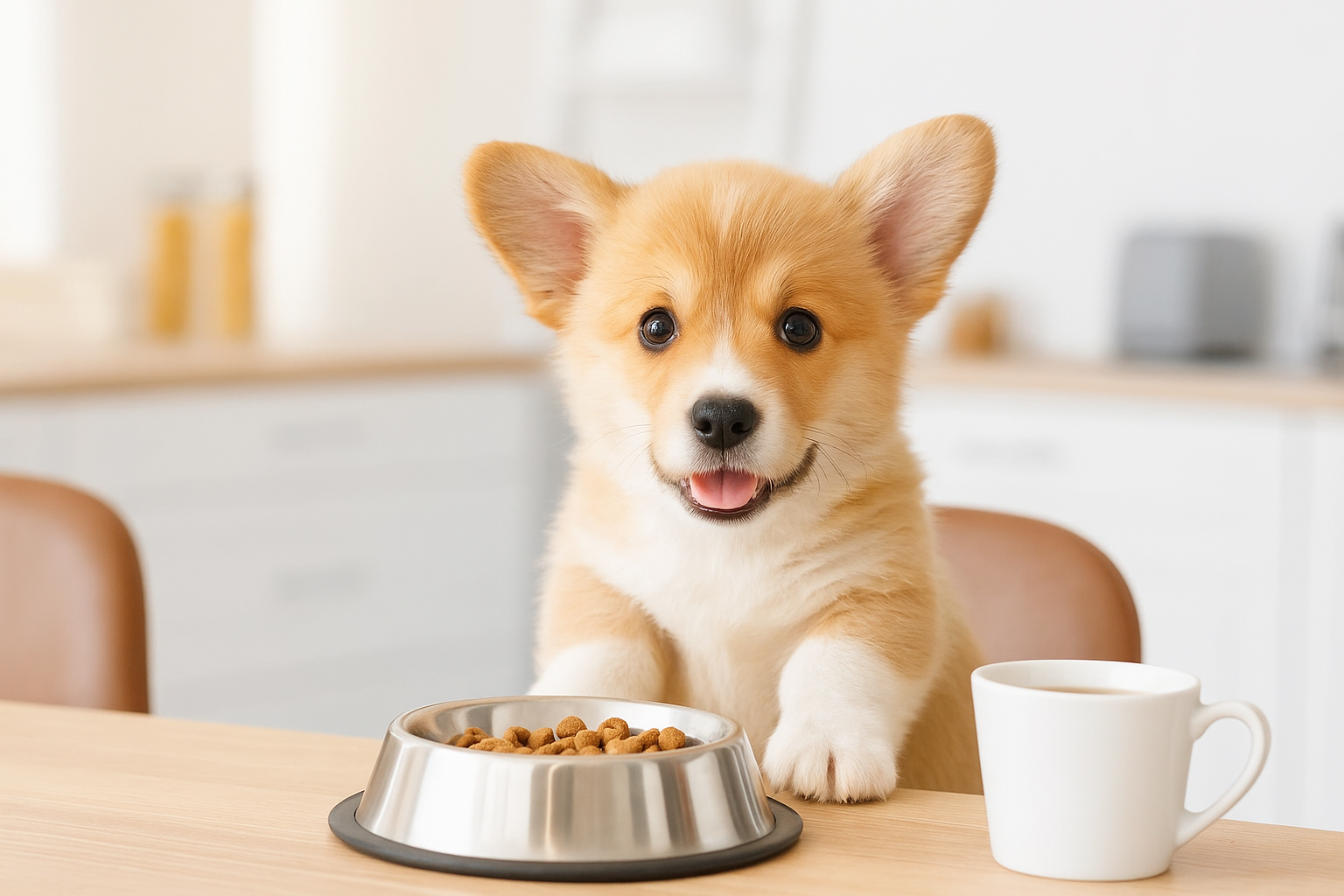 Puppy eating